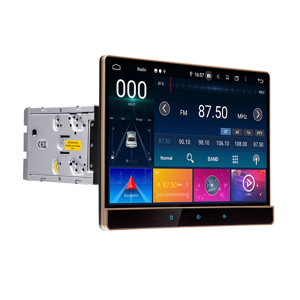 12.2" Universal Double DIN Radio Screen with left/right up/down rotation Android 4GB RAM CarPlay Head Unit