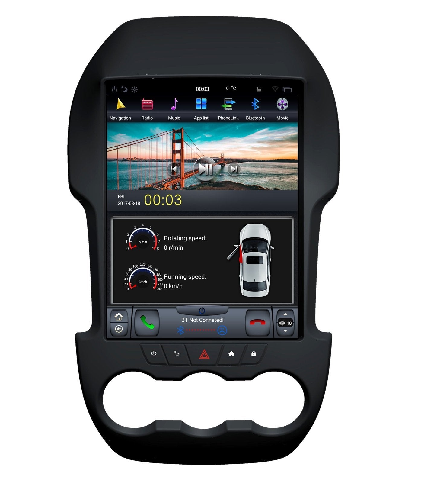 For 2011-2016 Ford Ranger 12.2" Tesla-Style Radio Stereo Android GPS NAVI in-Dash Unit Bluetooth Wi-Fi - CARSOLL