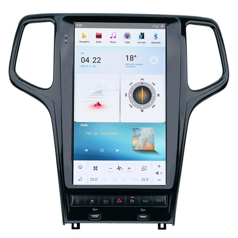 For 2014-2020 Jeep Grand Cherokee 13.6" Tesla-Style Radio Stereo Android GPS NAVI in-Dash Unit Bluetooth Wi-Fi CarPlay