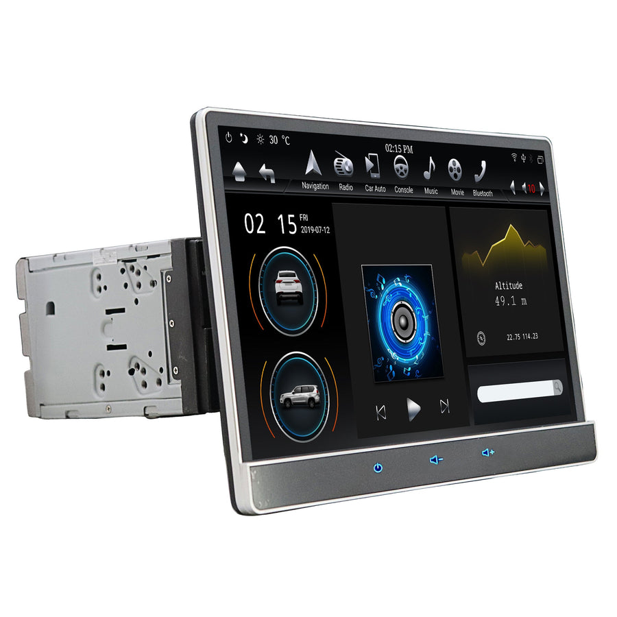 12.2" Universal Double DIN Tesla Style Radio Screen 100° Rotation Abdroid 9 Six-Core 4GB RAM CarPlay Head Unit