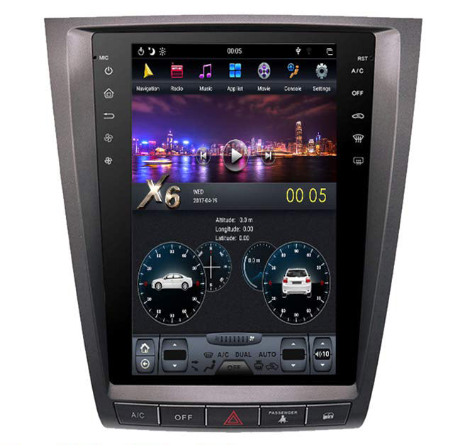 For Lexus GS GS300 GS350 GS430 Android 8 4GB RAM 32GB ROM 12.1" 2004-2011  Tesla-Style Radio with Built-in CarPlay Android GPS Wi-Fi - CARSOLL