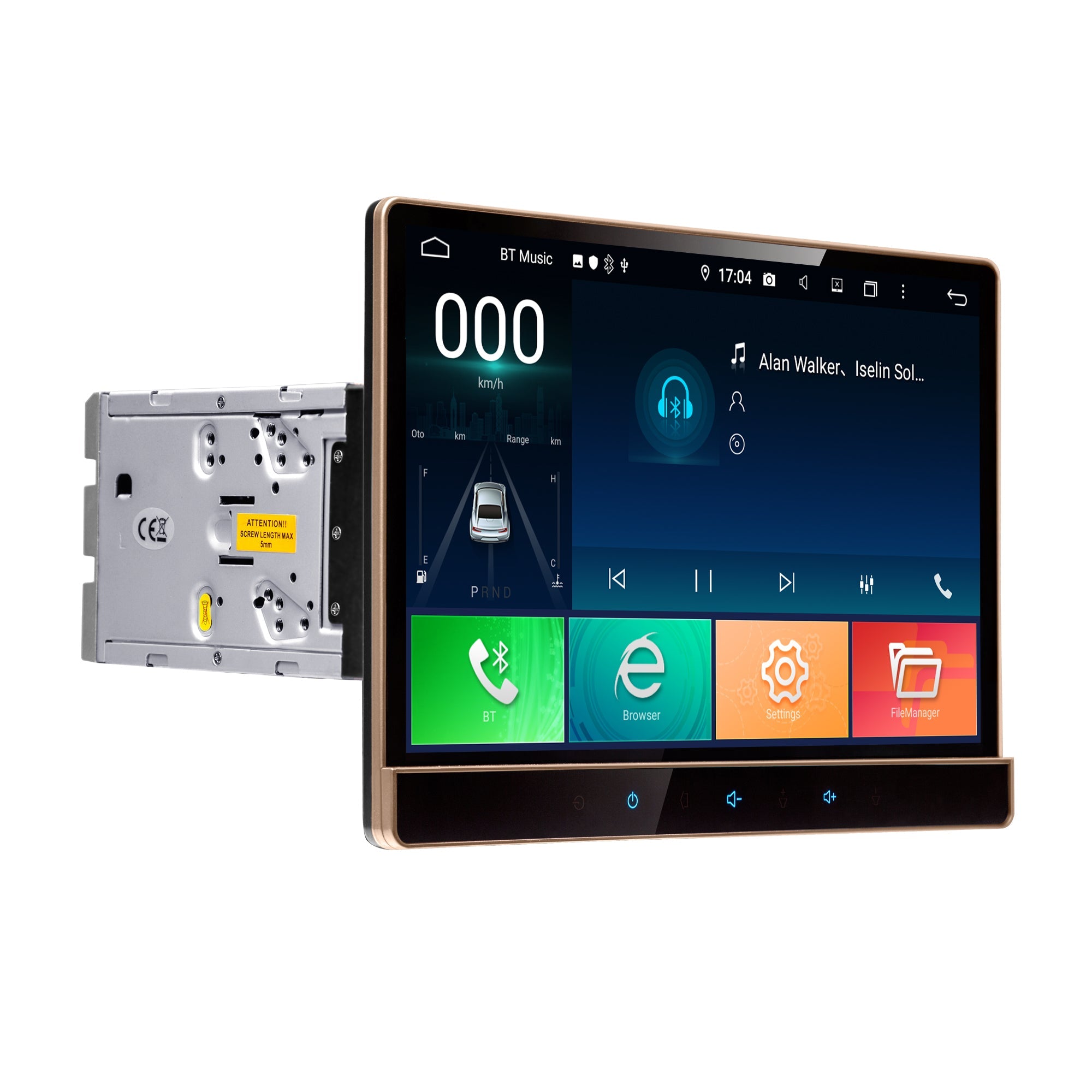 12.2" Universal Double DIN Radio Screen with left/right up/down rotation Android 4GB RAM CarPlay Head Unit