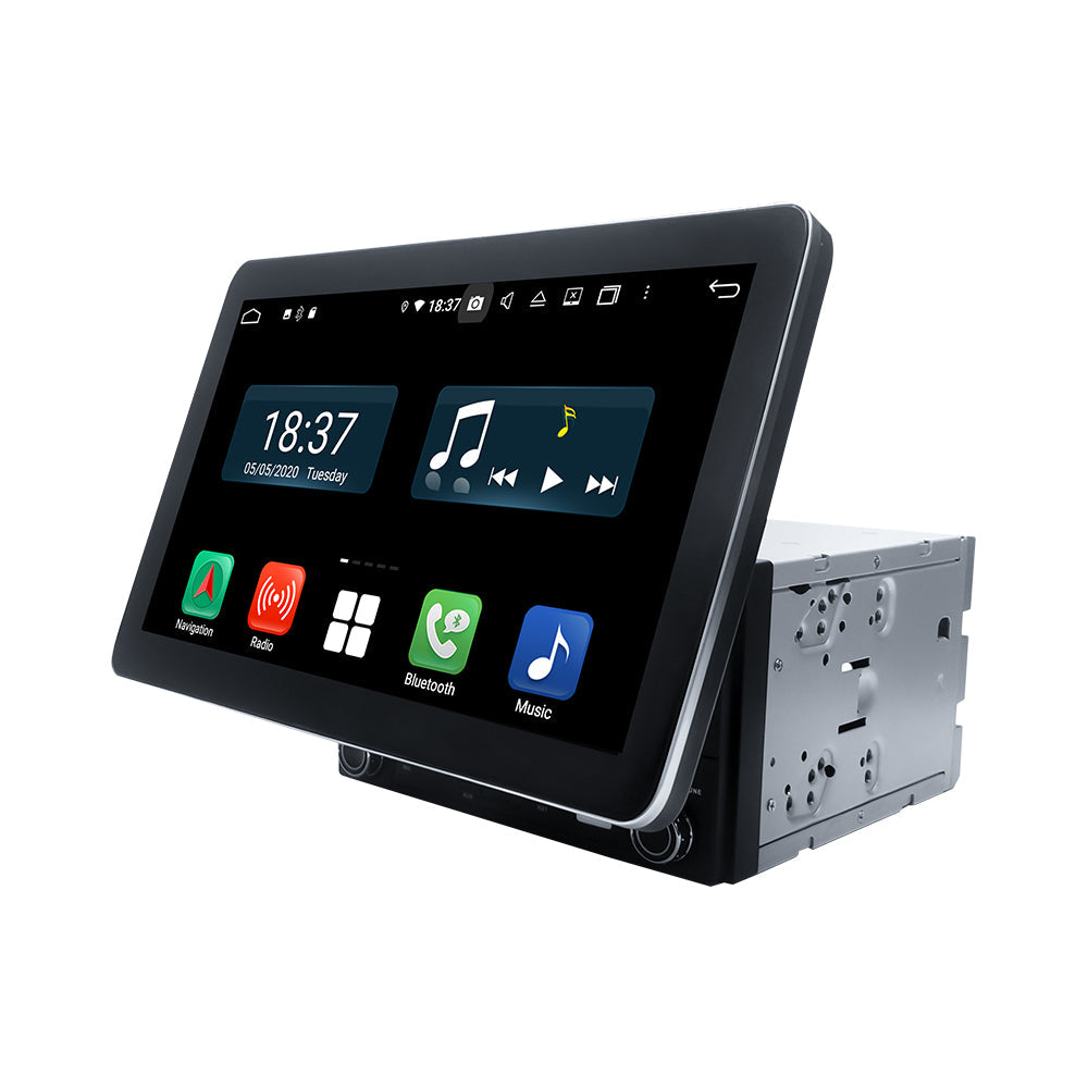 10.1" Universal Double DIN Radio Screen with wireless phone charger and left/right up/down rotation Android 4GB RAM CarPlay Head Unit