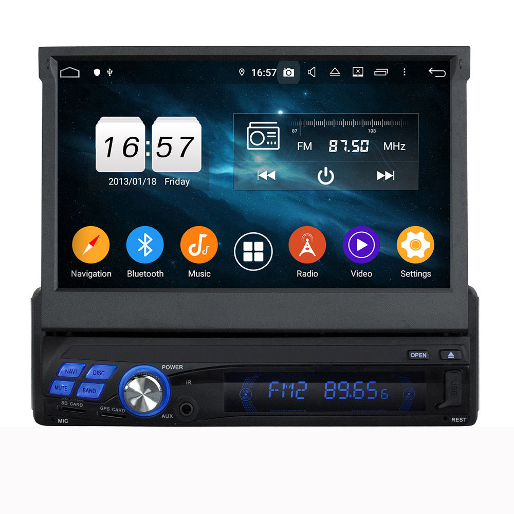 7" Universal 1 DIN Radio Screen with DVD Android 4GB RAM CarPlay Head Unit