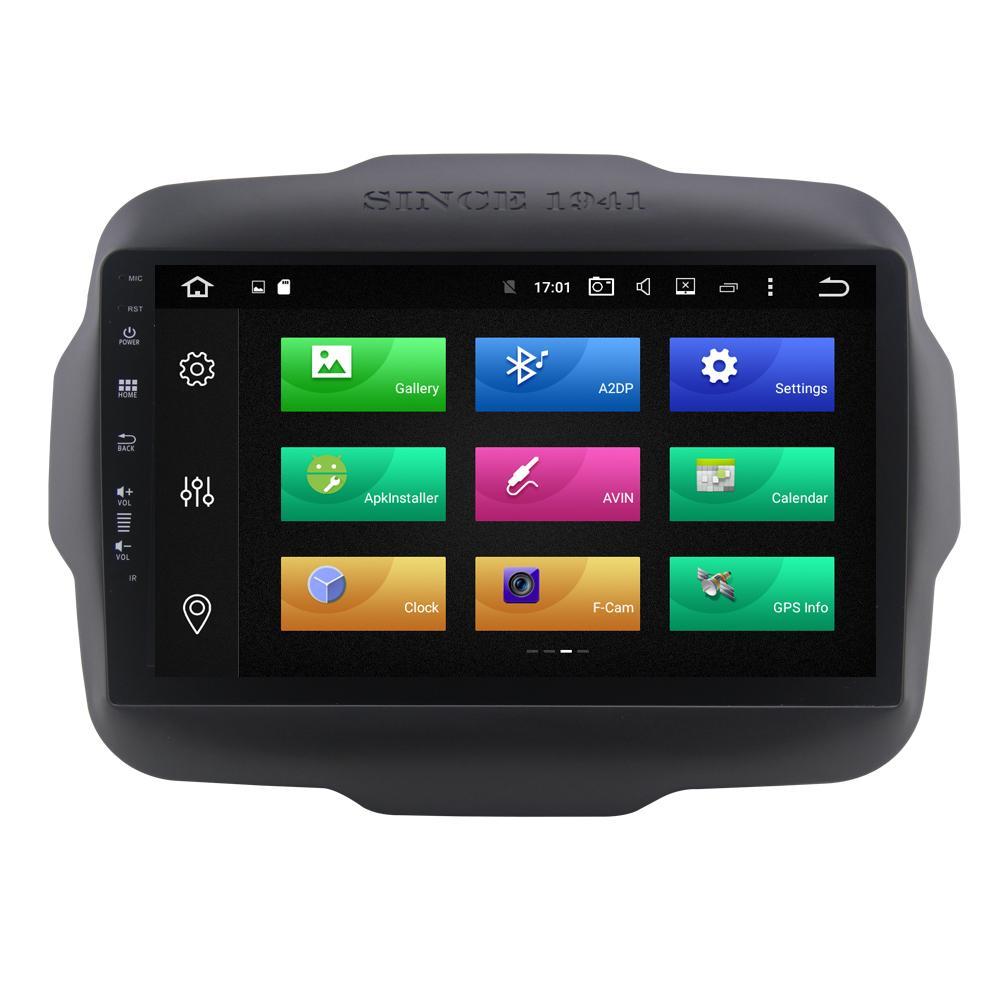 For 2014 - 2018 Jeep Renegade 4GB+32GB Android 9 Touchscreen Radio Bluetooth GPS Navigation Head Unit Stereo - CARSOLL