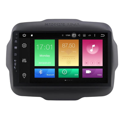 For 2014 - 2018 Jeep Renegade 4GB+32GB Android 9 Touchscreen Radio Bluetooth GPS Navigation Head Unit Stereo - CARSOLL