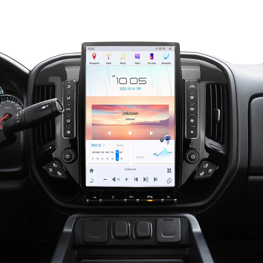 For 2014-2018 Chevrolet Silverado GMC Sierra 14.4" Tesla-Style Fast Boot Radio Stereo Android GPS CarPlay in-Dash Unit Bluetooth Wi-Fi