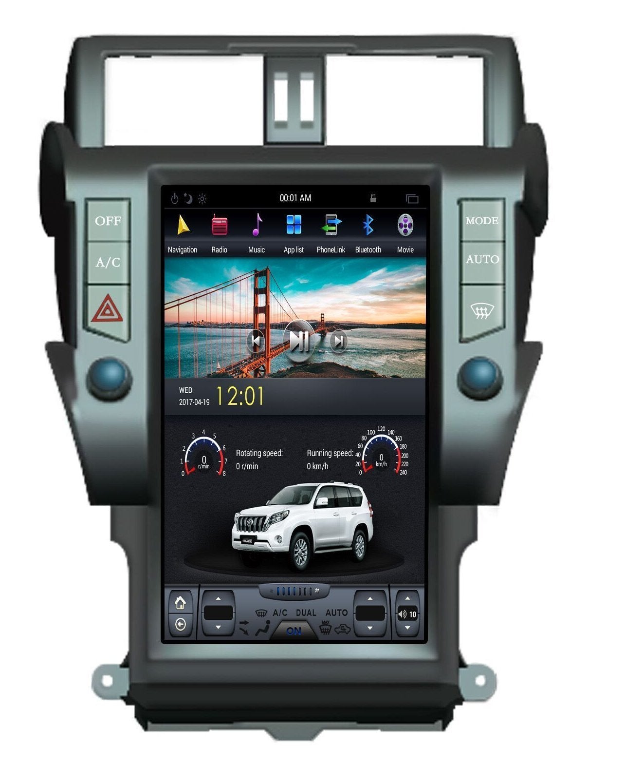 2010-2013 Toyota Land Cruiser Prado 13.8" Tesla-Style Android Radio Stereo GPS NAVI in-Dash Unit Bluetooth Wi-Fi - CARSOLL
