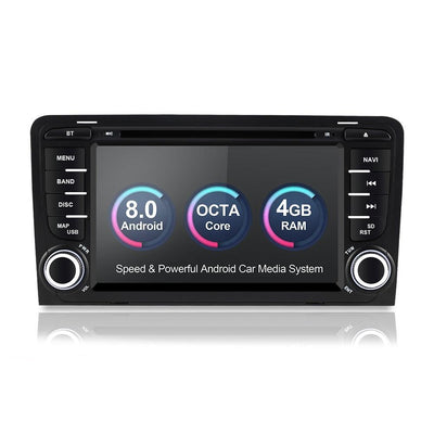 For 2002-2013 Audi A3 S3  Car Multimedia player Android 8.0 GPS 2 Din Autoradio Stereo System Octa Core 4GB RAM wifi Car DVD Player - CARSOLL
