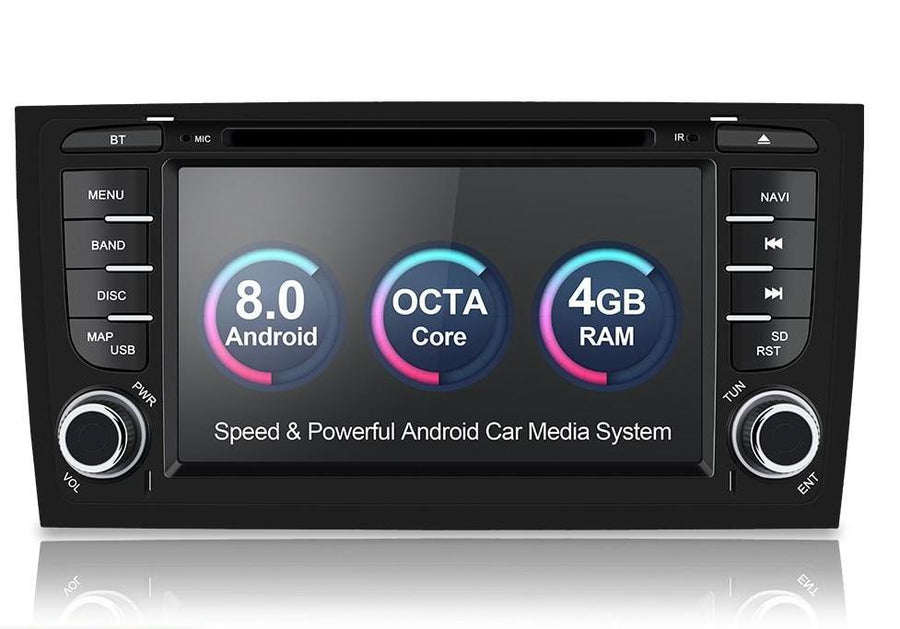 Audi/A6/S6/RS6 Multimedia Player Car Radio Two Din Android 8.0 Stereo System For GPS RAM 4GB USB DVR OBD2 FM - CARSOLL